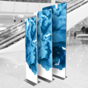 Magnetic freestanding frames with graphics